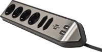 Tafelcontactdoos Brennenstuhl Estilo 6-voudig incl. 2 USB 200cm zwart zilver-2