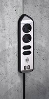 Tafelcontactdoos Brennenstuhl Estilo 4-voudig incl. 2 USB 200cm zwart zilver-2