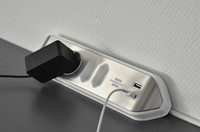 Tafelcontactdoos Brennenstuhl Estilo 4-voudig incl. 2 USB 200cm wit zilver-7