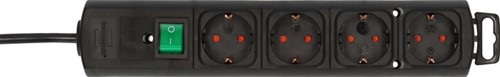 Stekkerdoos Brennenstuhl Comfort Plus 4-voudig incl. platte stekker 200cm zwart-2