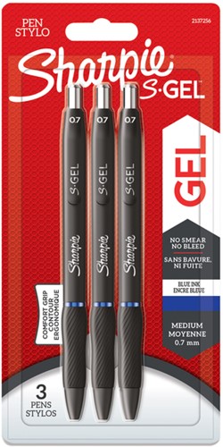 Gelschrijver Sharpie 0,7mm blauw pk/3