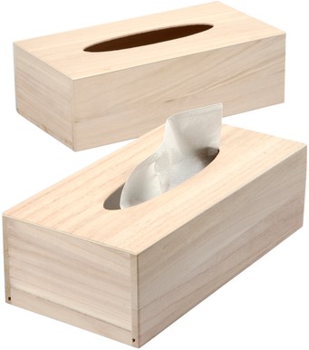 Tissuedoos Creotime 27x14x8cm hout