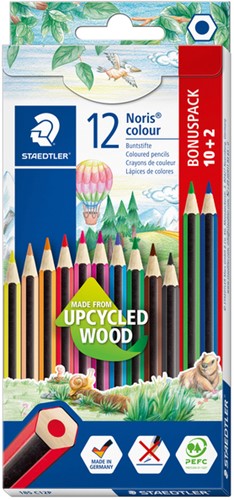 Kleurpotlood Noris 185 set/10+2 kleuren gratis