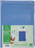 Insteekmap L-map Exacompta Clean'Safe blauw pk/5-3