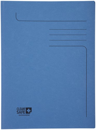 Dossiermap Exacompta Clean'Safe 2-kleppen blauw pk/5