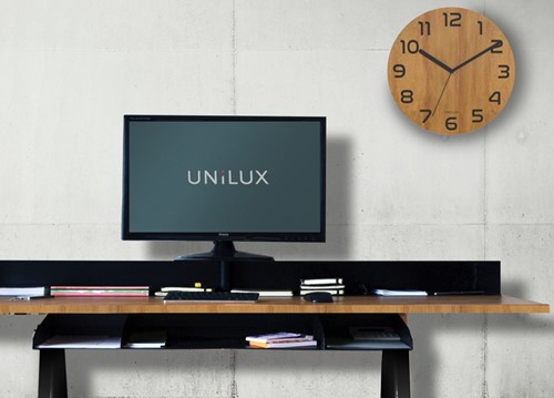 Klok Unilux Palma zwart/bamboe-3