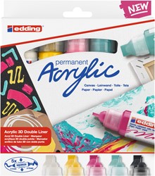 Acrylmarker 3D double liner edding e-5400 medium kleur basis pk/5
