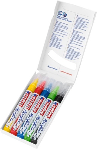 Acrylmarker edding e-5100 medium pastel kleur pk/5-3