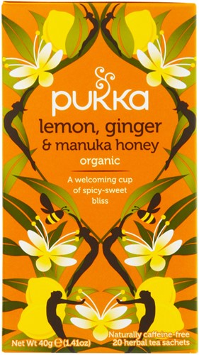 Thee Pukka Lemon Ginger & Manuka Honey 20 zakjes