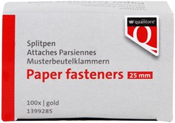 Splitpen Quantore 25mm goud 100 stuks