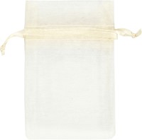 Organza zakjes Creotime 7x10cm off-white-2