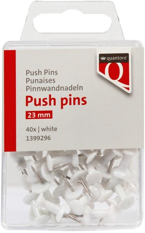 Push pins Quantore wit 40 stuks
