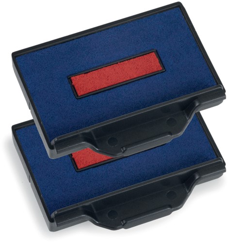 Stempelkussen Trodat 6/53/2 blauw rood pk/2