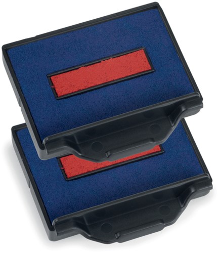 Stempelkussen Trodat 6/50/2 blauw rood pk/2