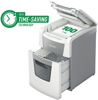 Papiervernietiger Leitz IQ Auto+ Small Office 100 P5 snippers 2x15mm-2