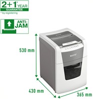 Papiervernietiger Leitz IQ Auto+ Small Office 100 P5 snippers 2x15mm-4
