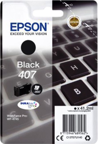 Inkcartridge Epson T07U140 407 zwart