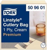 Servetten Tork 509601 LinStyle Pochette 19.5x9.8cm creme 50st