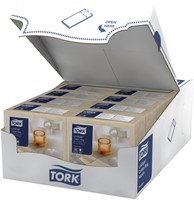 Servetten Tork 509601 LinStyle Pochette 19.5x9.8cm creme 50st-1