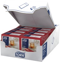 Servetten Tork 509604 LinStyle Pochette 19.5x9.8cm rood 50st-1
