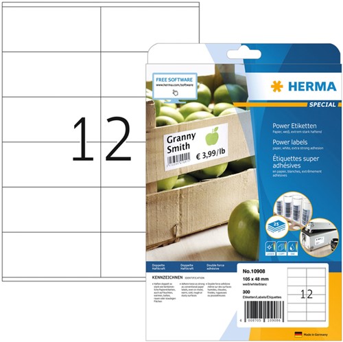 Etiket A4 105x 48mm Herma 10908 extra klevend ds/300