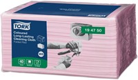 Reinigingsdoek Tork W8 194750 gevouwen rood 40vel
