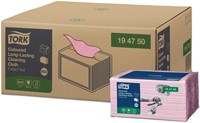 Reinigingsdoek Tork W8 194750 gevouwen rood 40vel-5