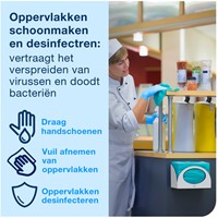 Dispenser Tork W8 655100 voor gevouwen reinigingsdoeken wit-1