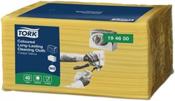 Reinigingsdoek Tork W8 194650 gevouwen geel 40vel