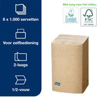 Servet Tork Xpressnap extra zacht 21.3×16.5 naturel 1000st-2