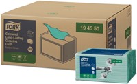 Reinigingsdoek Tork W8 194550 gevouwen groen 40vel-2