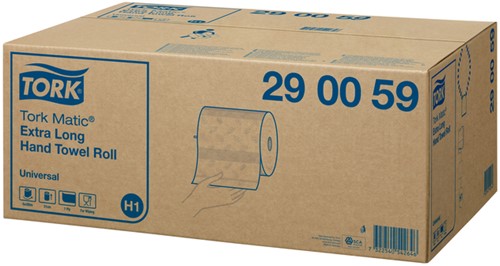 Handdoekrol Tork H1 290059 Universal extra lang 1laags wit-2