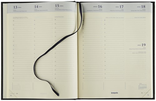 Agenda 2027 Brepols Timing Colora 7dagen/2pag taupe, roze, donkerblauw-2