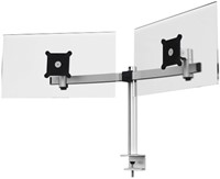 Monitorarm Durable voor 2 schermen, bureaubevestiging met klem