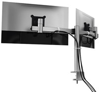 Monitorarm Durable voor 2 schermen, bureaubevestiging met klem-2