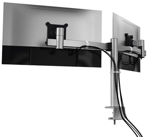Monitorarm Durable voor 2 schermen, bureaubevestiging met klem-2