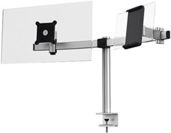 Monitorarm Durable voor 1 scherm en 1 tablet, bureaubevestiging met klem