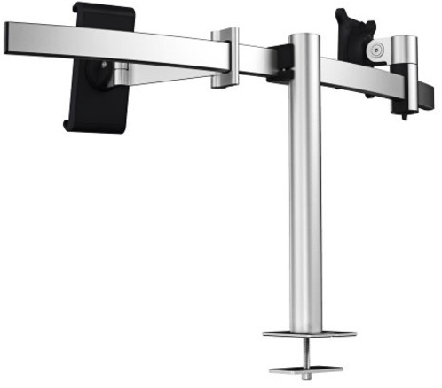 Monitorarm Durable voor 1 scherm en 1 tablet, bureaubevestiging met bladdoorvoer-2