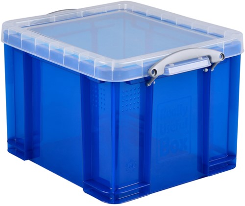 Opbergbox Really Useful 35L 480x390x310mm transp blauw