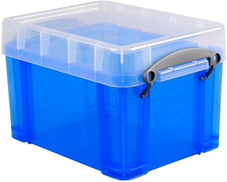 Opbergbox Really Useful 3L 245x180x160mm transp blauw