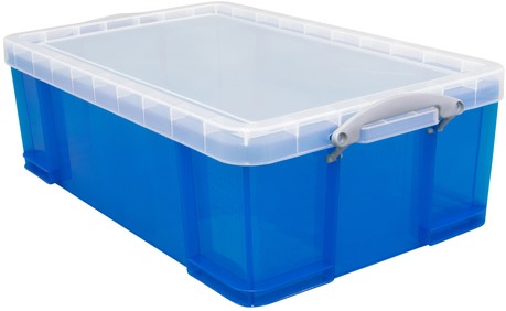 Opbergbox Really Useful 50L 710x440x230mm transp blauw