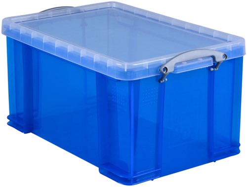 Opbergbox Really Useful 48L 600x400x315mm transp blauw