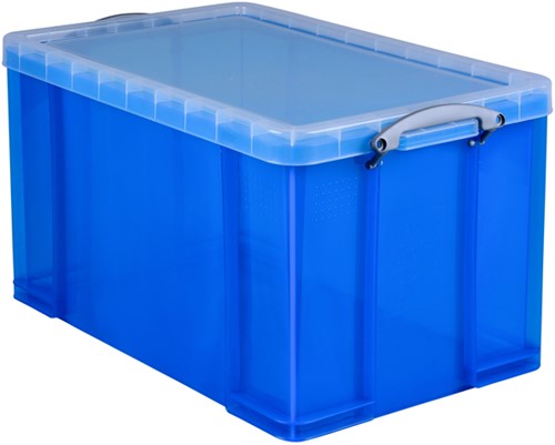 Opbergbox Really Useful 84L 710x440x380mm transp blauw