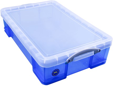 Opbergbox Really Useful 33L 480x390x310mm transp blauw