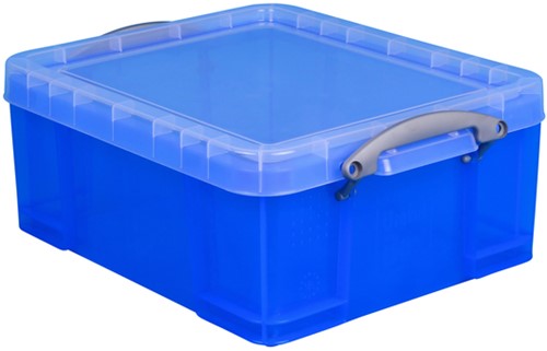 Opbergbox Really Useful 18L 480x390x200mm transp blauw