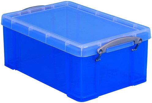 Opbergbox Really Useful 9L 395x210x140mm transp blauw