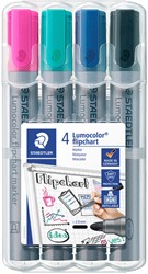 Viltstift Staedtler 356 flipover assorti pk/4