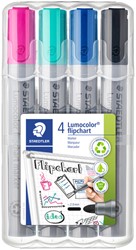 Viltstift Staedtler 356 flipover assorti pk/4