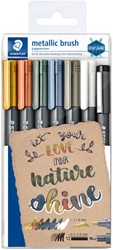 Brushpen Staedtler metallic etui pk/7