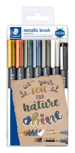 Staedtler brushpen metallic